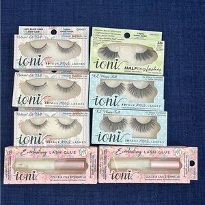 ioni Faux Mink Lashes & Everlasting Lash Glue - Black